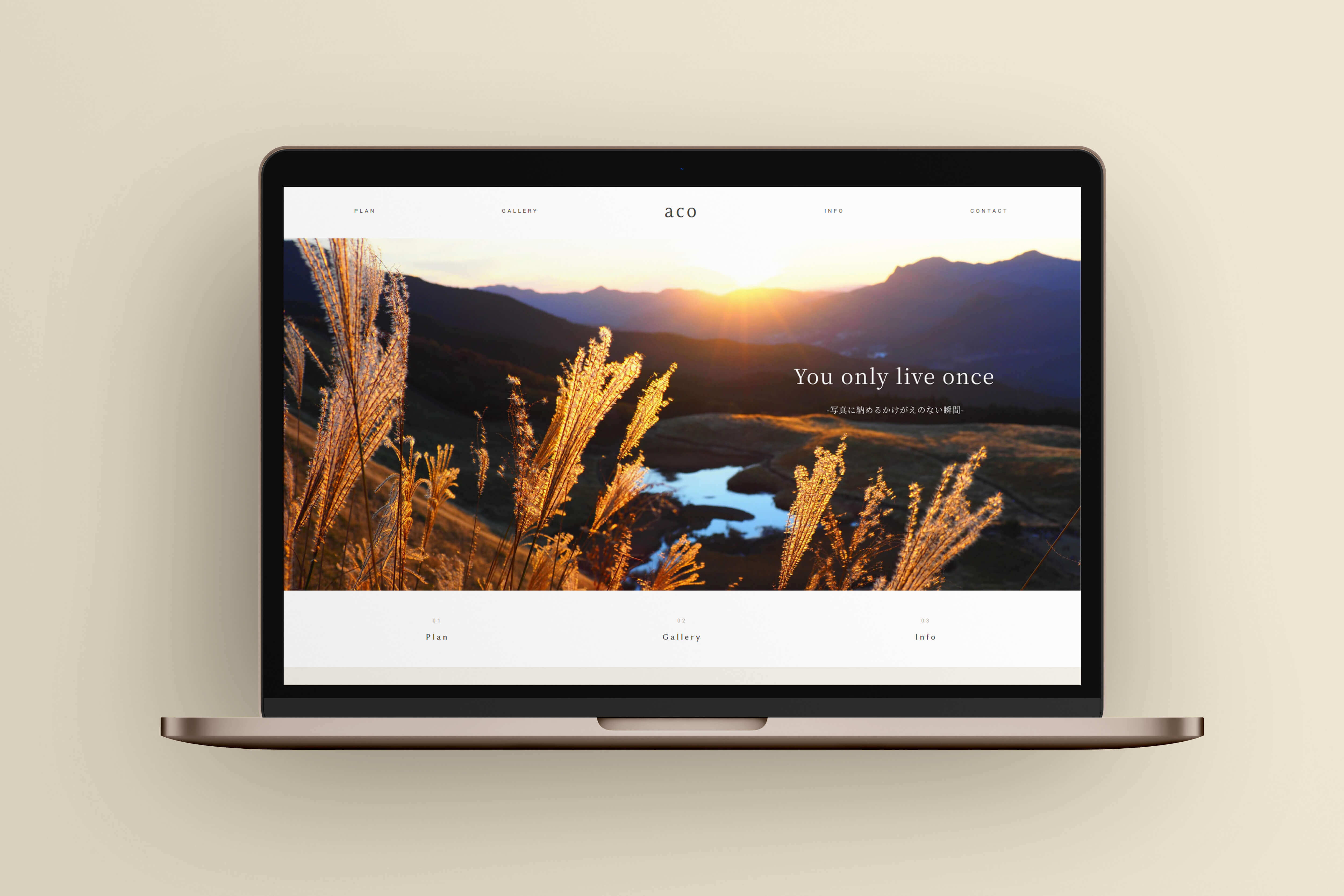 photographer.acoのポートフォリオサイト